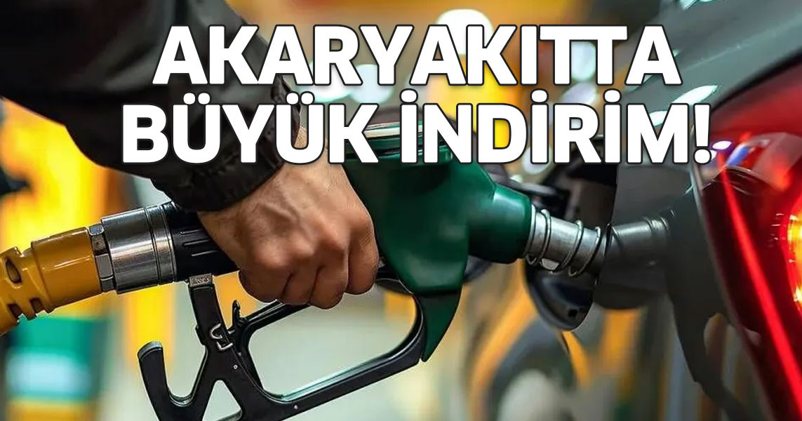 Akaryakıtta büyük indirim!